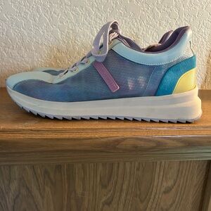 Arto Runner Stylish Women's Sneakers in Blue and Yellow Sz 10M